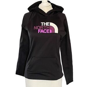 The North Face Hoodie Soft Sweatshirt Black Purple White Size S